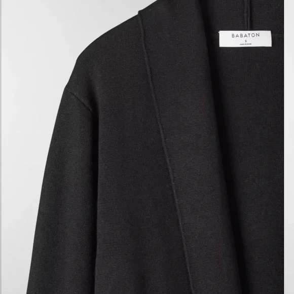 Babaton Aritzia Kirby Black Knit Robe Cardigan - Picture 6 of 6